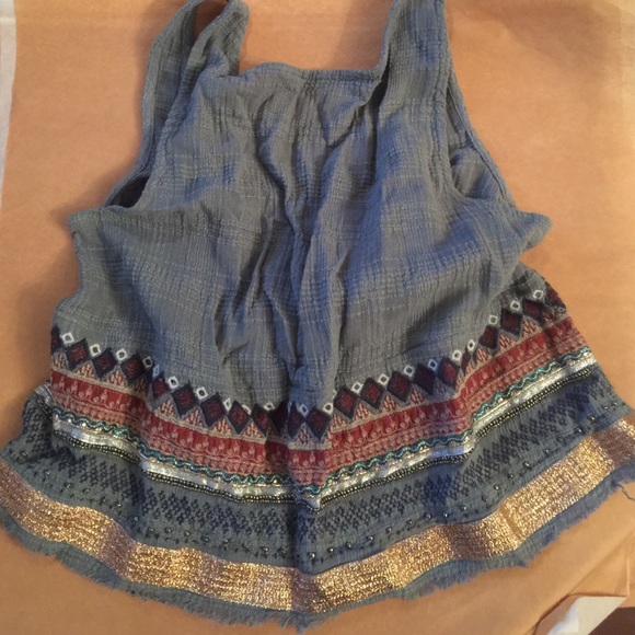 Urban Outfitter Ecote Embroidered Border Apron Top - Picture 2 of 3