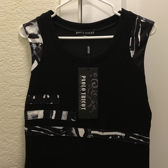 Black Stripe Ruffle A-Line Dress - Picture 3 of 4