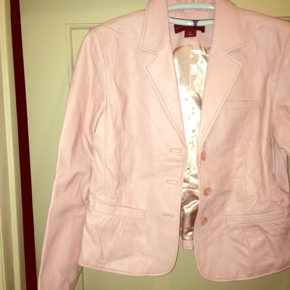 Never Worn Pink Leather Jacket