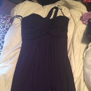 Purple, One-Shoulder Gown