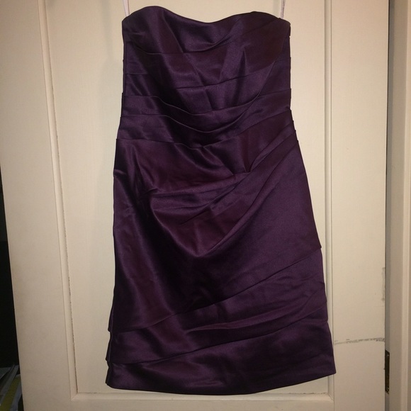 Strapless Dark Purple Dress