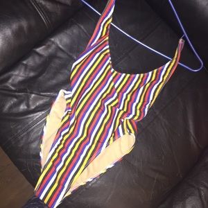 striped bathing suit