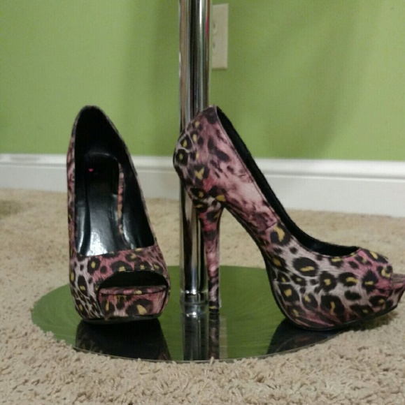 Leopard high heels