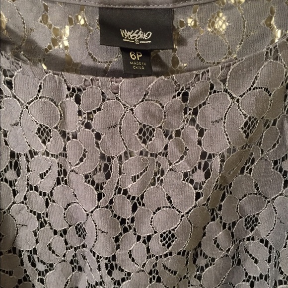 Gray Lace Overlay Bodice Dress - Picture 2 of 2