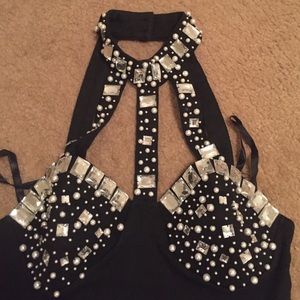 Elegant rhinestone dress