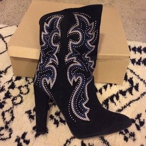 Zara Jeweled Boots