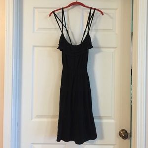 Guess black spaghetti criss cross black dress