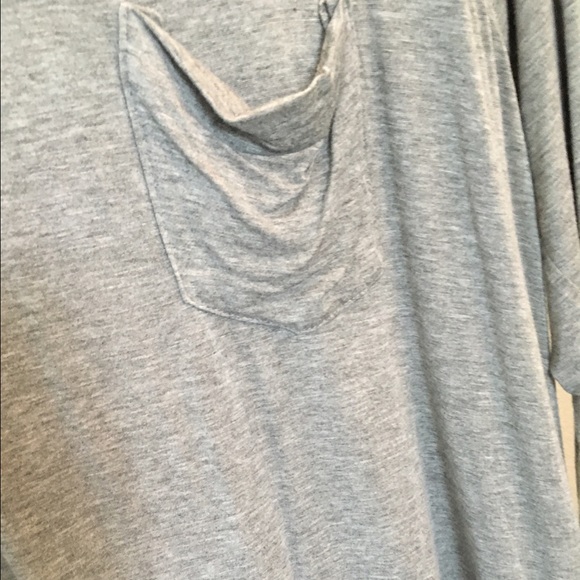 Very J | Grey long sleeve top w/ tulip back - Picture 3 of 4