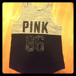 Pre-loved Pink sequin muscle tank top