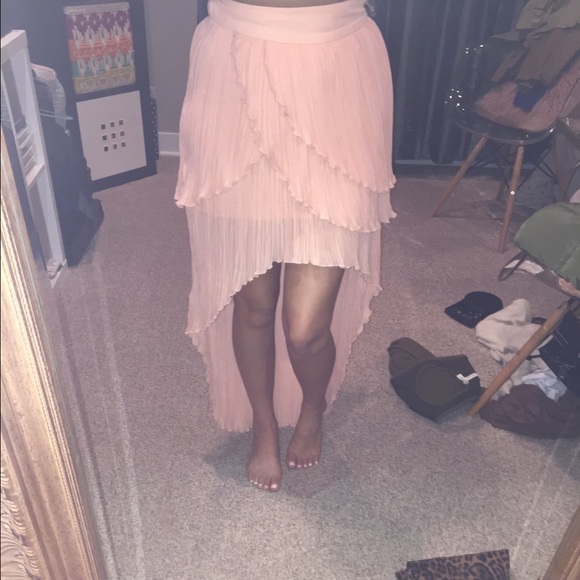 Pale pink skirt