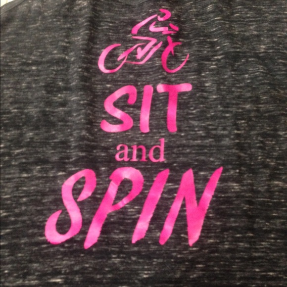 Workout Tank top Sit and Spin Flowy Tank Medium - Picture 2 of 3