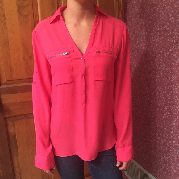 Coral blouse
