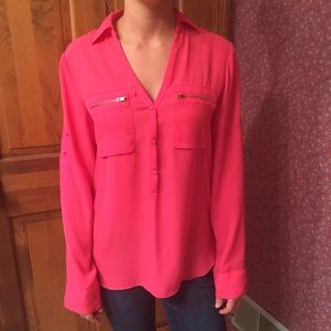 Coral blouse