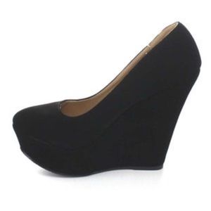 Black Platform Wedges