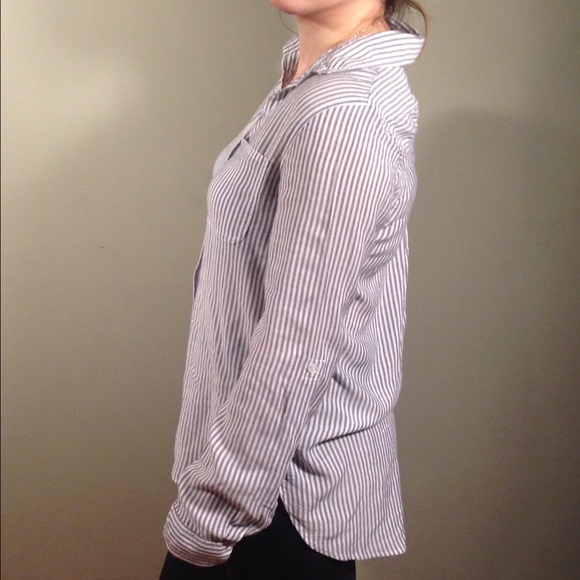 Pinstripe Blue & White Button Down