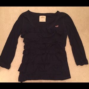 Navy blue hollister long-sleeved t-shirt