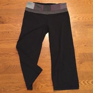 Lulu lemon pants with purple/grey waist