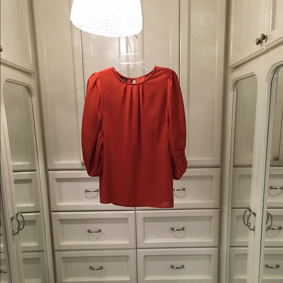 Mango deep orange/red blouse