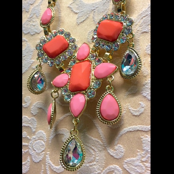 Orange and pink gold necklace - Picture 1 of 3