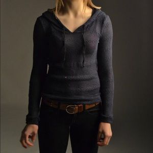 Light weight navy blue hoodie