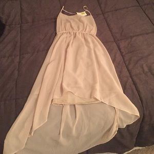 Tan high low dress