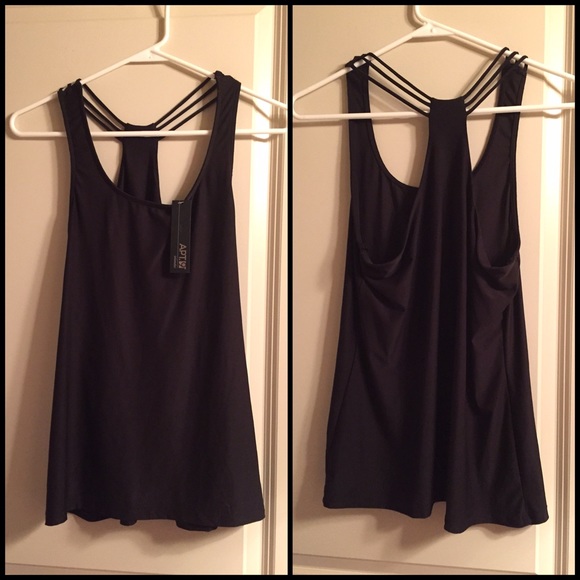 Apt. 9 Tops - Silky Black Triple Strap Top