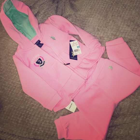U.S. Polo Assn. Other - SOLD -- 🆕 Kids Polo Assn. Pink & Teal 2Piece Matching Set