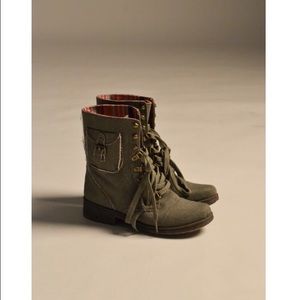 Army green combat boots from Charlotte Russe