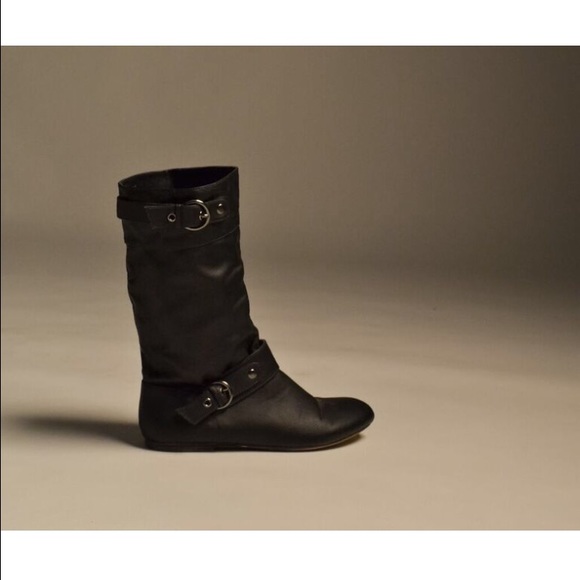Black calf boots