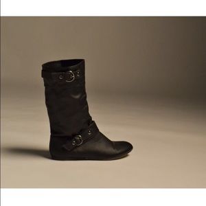 Black calf boots