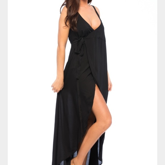 NWT Wildfox Atlantis wrap dress black size medium