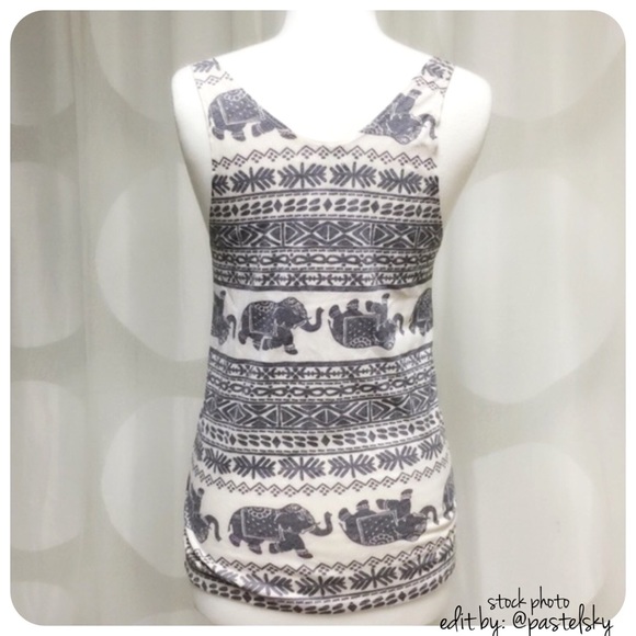🆕 APRIL SPIRIT jeweled elephant tank - Picture 2 of 5