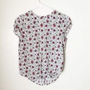 H&M White Floral Top