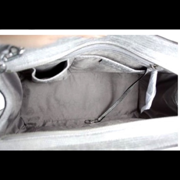 Silver Snakeskin Michael Kors Satchel - Picture 4 of 4