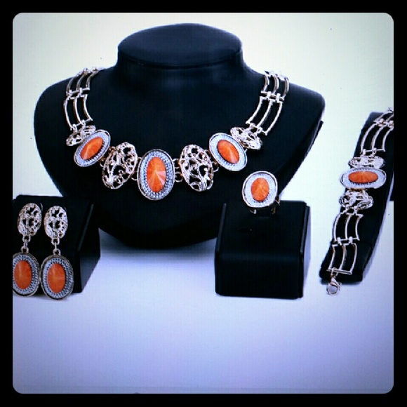 Jewelry - 👑 Jewelry Set  African Bead Party gold plated 👑