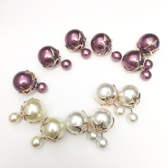6 PAIRS - Double -Sided Starstruck Earrings - Picture 1 of 3