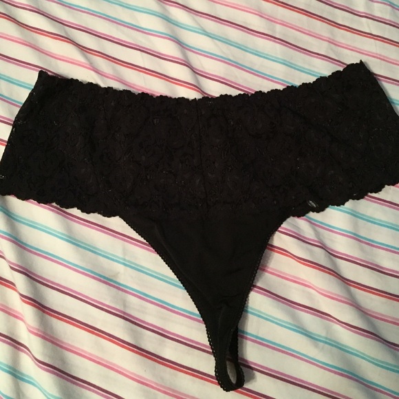 Lace thong & satin thong
