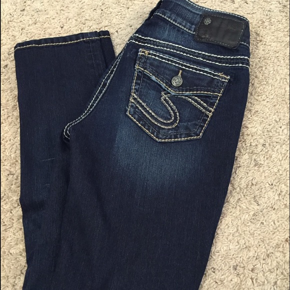 Silver skinny jeans