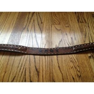 Tony Lama Western Belt Stamped GARY size 34