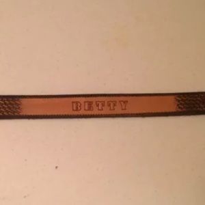 Size 24 Western Belt Stamped BETTY Nice Leather
