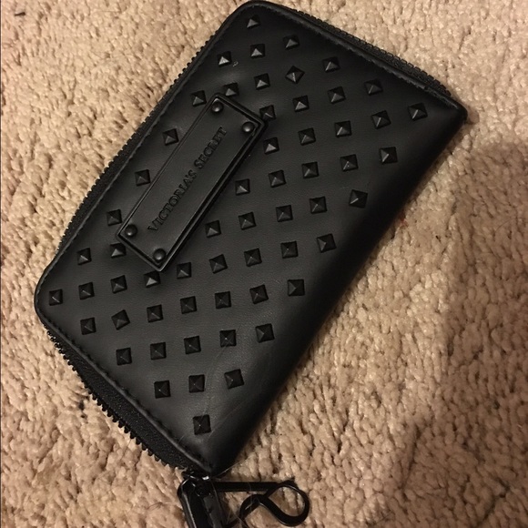 Black studded VS wallet/clutch