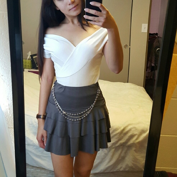 White off the shoulder top