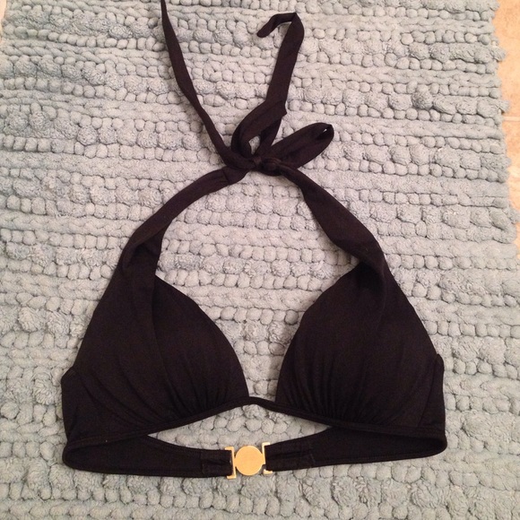 BLACK HALTER SWIM suit!