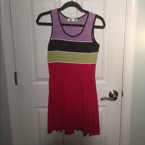 Ami Sanzuri - Color Block Sleeveless Dress - L - Picture 3 of 4