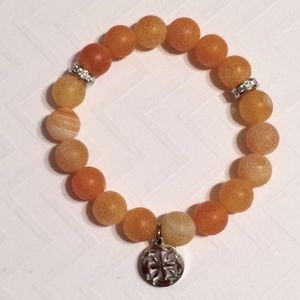 Never Worn! Rustic Cuff Orange Trina w/ Silver