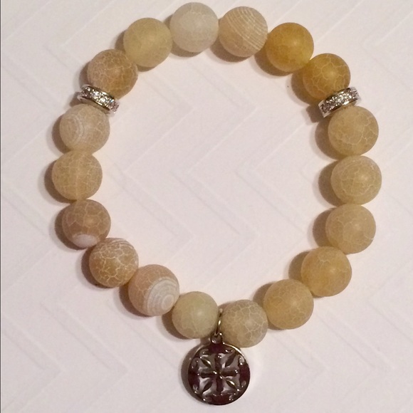 Never worn! Rustic Cuff Yellow Trina w/ silver