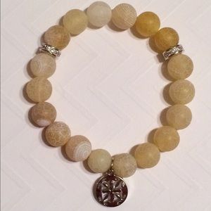 Never worn! Rustic Cuff Yellow Trina w/ silver