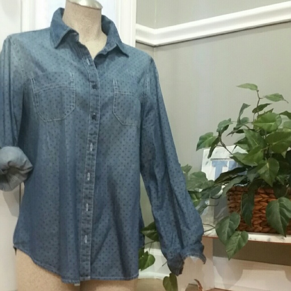 Reposh. Was to small for me. Mel & Mo Denim top