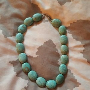 Turquoise with gold crackles