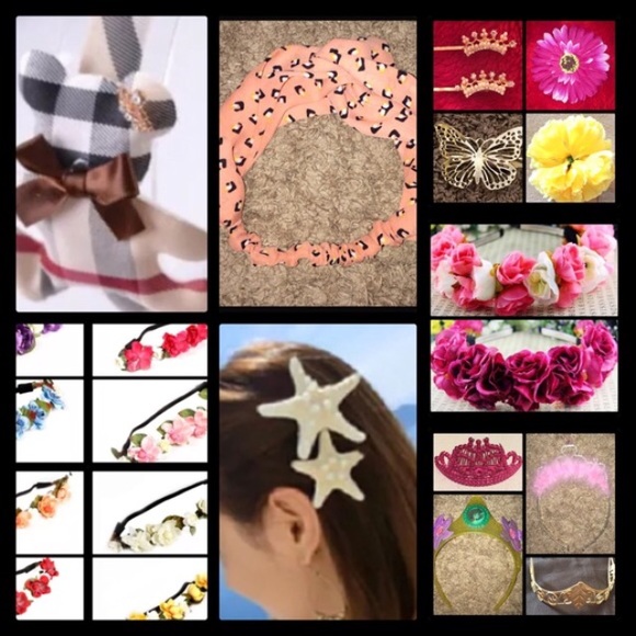 ❌SOLD❌ Pink Flower Crown Headband - Picture 3 of 4